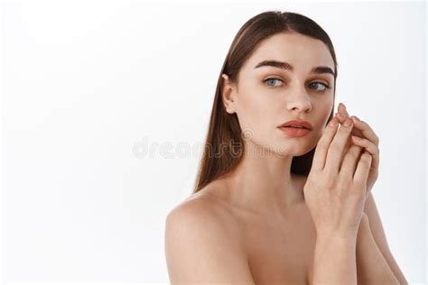 Portrait Of Young And Beautiful Woman With Perfect Smooth Skin Concept