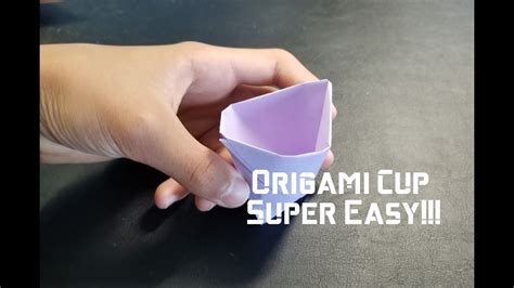 How To Make An Origami Cup Super Easy Youtube