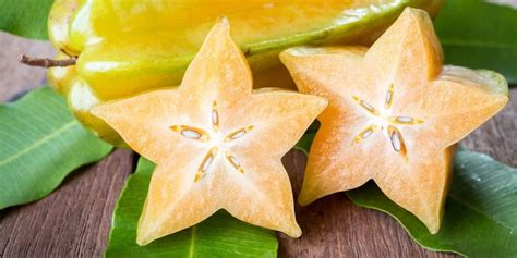 The Star Fruit Carambola Is A Tropical Type Of Fruit That Grows On