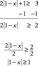 To start this use the equation you have almost completed. Solving Equations Containing Absolute Value