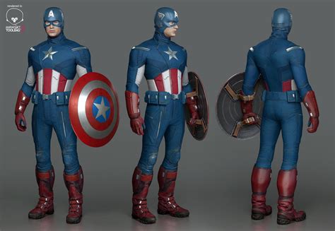 Model 027 Captain America Avenger Free Model 3d