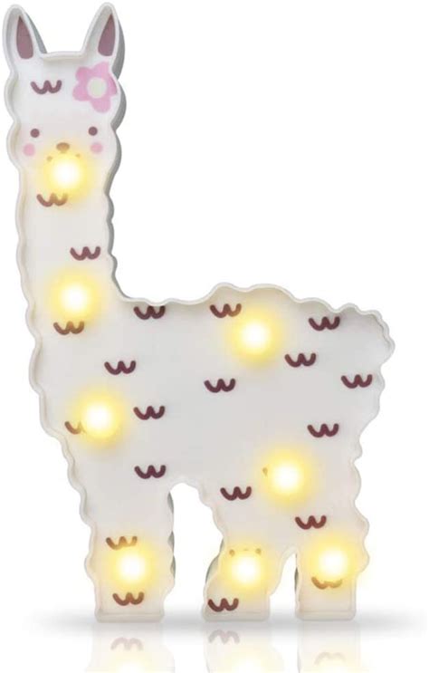 Llama Night Light Kids Ts Led Painted Alpaca Night Light