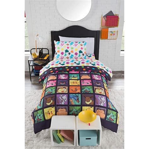 Colour name:big pika twin/full set. Pokémon, "Kanto Favorites" Twin Bed in a Bag Set, 64" x 86 ...
