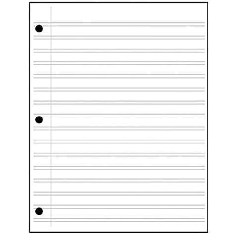 Printable Notebook Paper Clipart Best