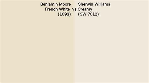 Benjamin Moore French White 1093 Vs Sherwin Williams Creamy Sw 7012