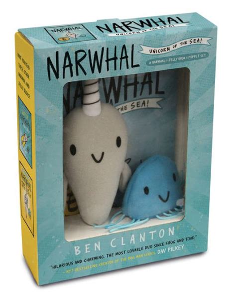 Narwhal Unicorn Of The Sea Narwhal And Jelly Book And Puppet Set By
