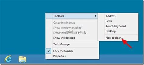 How To Add The Quick Launch Bar In Windows 8 And Windows 7 Os