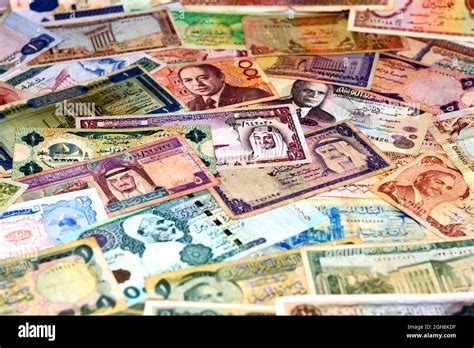 Colorful Old World Paper Money Background Banknotes Of Different