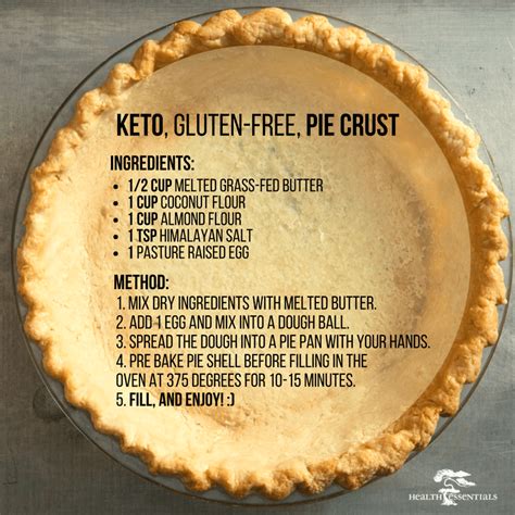 Care guide for ketogenic diet. Gluten Free Pie Crust Recipe - Health Essentials