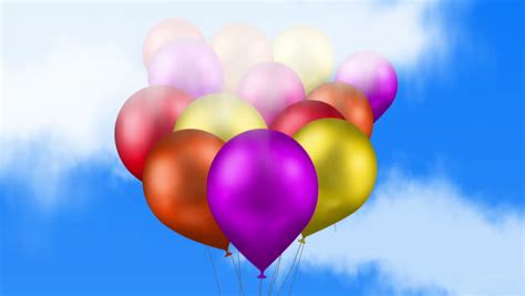 Happy Birthday Balloons Colorful Birthday Stock Footage Video 100