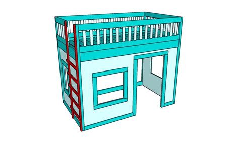Blueprint playhouse plans with loft. Playhouse Loft Bed Plans | MyOutdoorPlans | Free ...