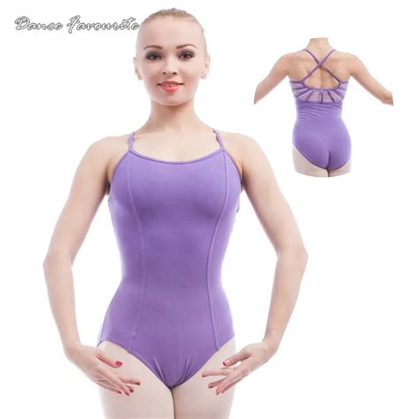 Purple Ballet Leotards For Women Sleeveless Camisole Ballet Dancewear
