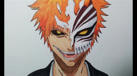 Drawing Ichigo Kurosaki Hollow Mask Youtube