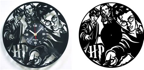 Harry Potter Vinyl Record Clock Dxf File Free Download