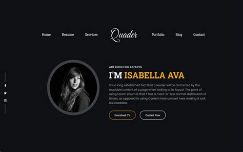 Quader Personal Portfolio Website Template