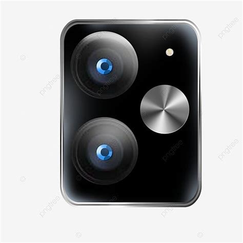 Blue Black Realistic Mobile Phone Camera Black Realistic Cell Phone