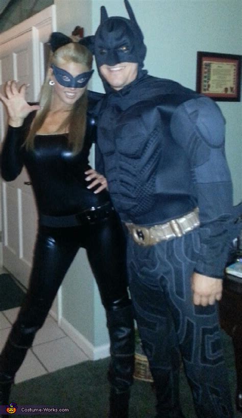 Catwoman And Batman Costume No Sew Diy Costumes