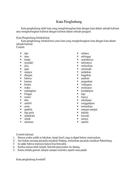 Detail Contoh Kalimat Penghubung Koleksi Nomer 13