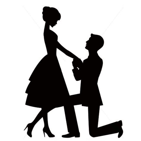 Marriage proposal Engagement Wedding cake topper Silhouette Romance - groom png download - 1600 ...