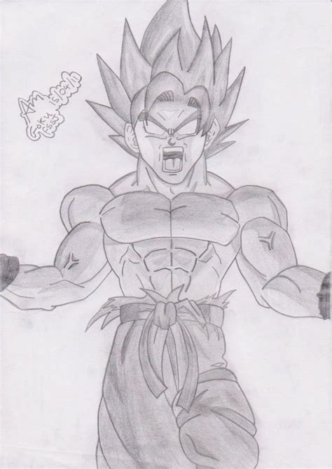 Dragon Ball Z Drawings Of Goku | Goku False Super Saiyan - DBZ by JoltKid on deviantART | Cool ...