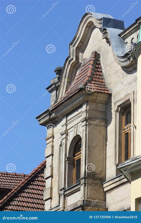 Cityscapes Details Bamberg Germany Has Many Architectural Styles Stock