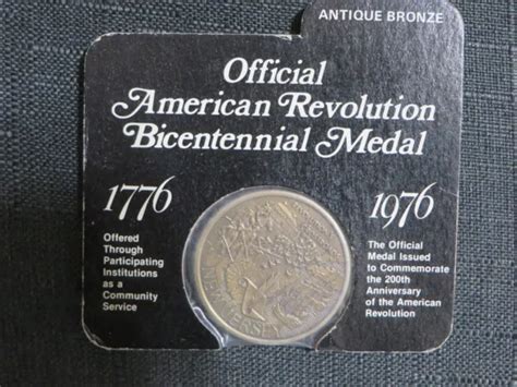 Vintage American Revolution Bicentennial Medal Nj 1776 1976 Antique