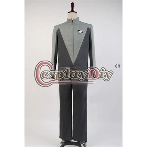 Cosplaydiy Galaxy Quest Jason Nesmith Grey Long Sleeve Jacket Coat