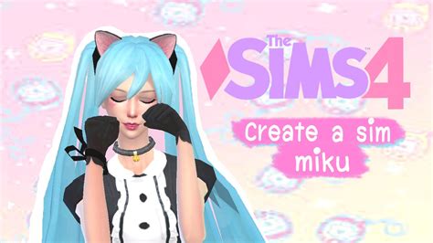 The Sims 4 Cas Hatsune Miku Maid Ver Youtube