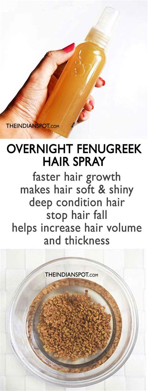 FENUGREEK HAIR SPRAY FOR SMOOTH SHINY AND FASTER HAIR GROWTH THE