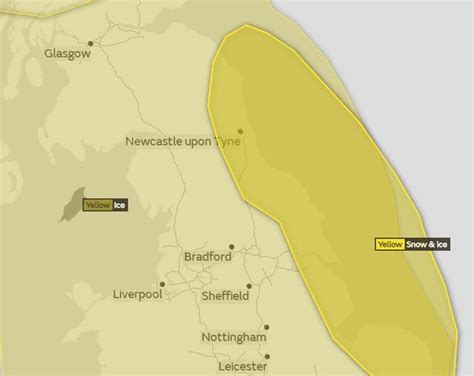 Met Office Issues New Yellow Weather Warning As Snow