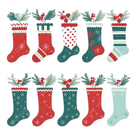 Christmas Stockings Clipart Winter Decor Christmas Clip Art Stocking