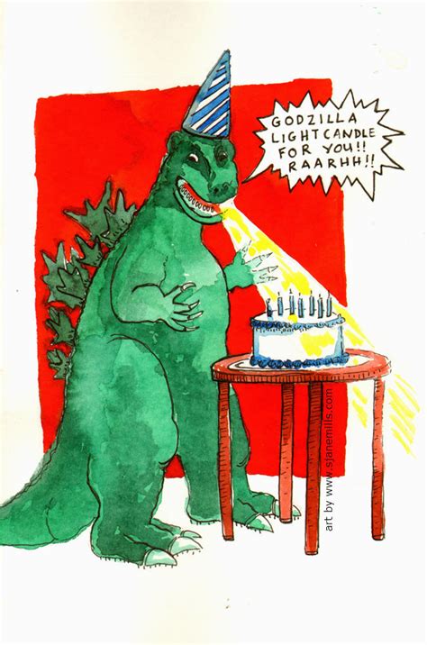 Godzilla Birthday Card Birthdaybuzz