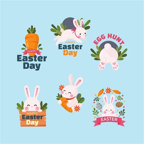 Premium Vector Set Of Easter Bunny Sticker