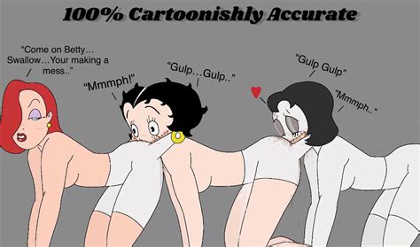 Rule 34 3girls All Fours Artist Request Betty Boop Black Hair Crossover Drawn Together Eating