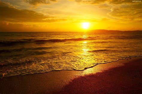 Tapety Zdjęcia Zachód Plaża Morze Słońca
