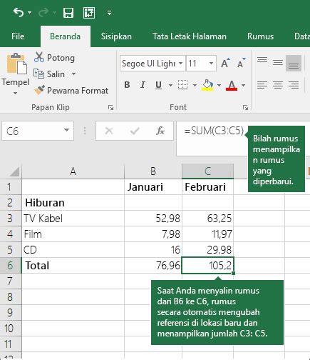 Cara Menghitung Di Microsoft Excel