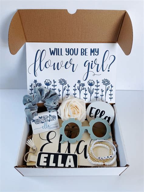 Flower Girl Proposal Box Flower Girl T Personalized T Etsy