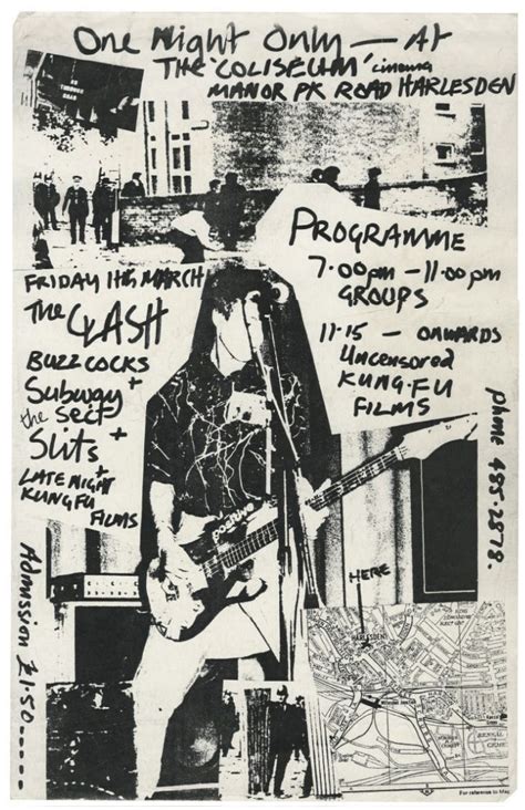 The Clash Gig Posters Band Posters Concert Posters Music Posters