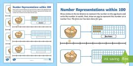 representing numbers   worksheet