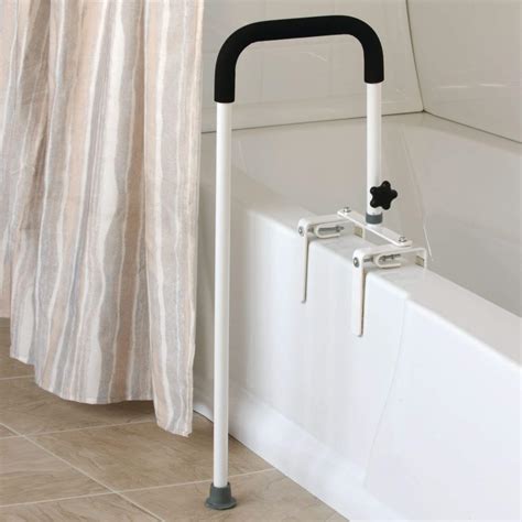 Vaunn medical adjustable bathtub safety rail shower grab bar handle. Sammons Preston 53286 Floor to Tub Bath Rail, Curved Grab ...