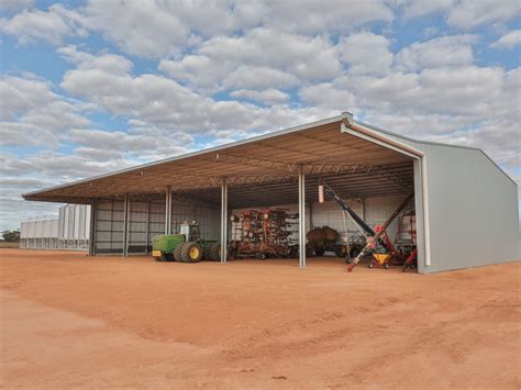 Project 24 Metre Span Machinery Shed With Canopy Action Steel