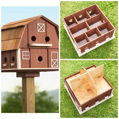 Oversized Purple Martin Barn Birdhouse Give Your Martins Plenty Of Room To Roost An Impressive