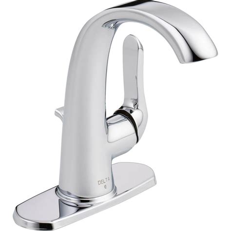 A single handle faucet only needs one hole in your sink or vanity for installation, so you might hear it referred to as a single hole bathroom faucet. Delta Soline Single Hole Single-Handle Bathroom Faucet in ...