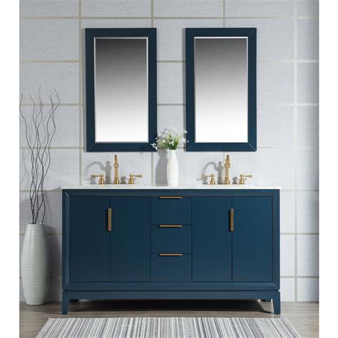 75 beautiful bathroom with blue cabinets pictures ideas august 2020 houzz. Water Creation Elizabeth 60 in. Monarch Blue With Carrara ...