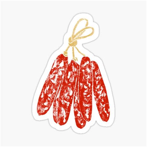 Illustration Of Hanging Chinese Sausage Sticker For Sale By Iswenyi