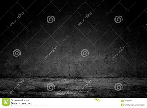 Abstract Background Black Room Dark Concrete Wall And Floor Stock Photo