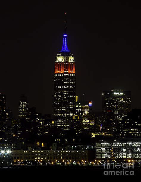 Empire State Building In Red White And Blue Photograph By Nick Zelinsky Jr