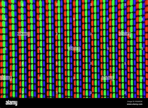 Tv Pixels Closeup Macro Screen Pixel Stock Photo Alamy