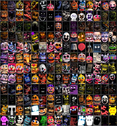 My New Mega Ucn Roster Featuring 180 Characters Rfivenightsatfreddys