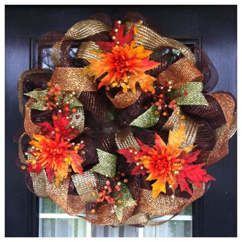 Fall Deco Mesh Wreath By Southernstylesngals On Etsy 6800 Fall